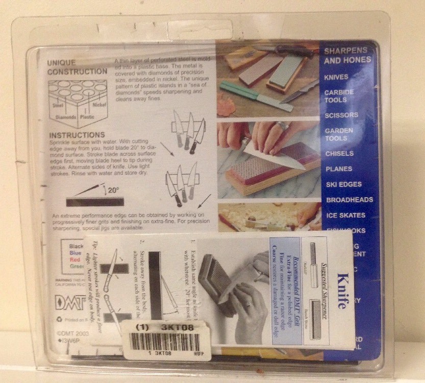 DMT W6FP Diamond Whetstone Fine Grit 600 Diamond Mesh Durable Plastic