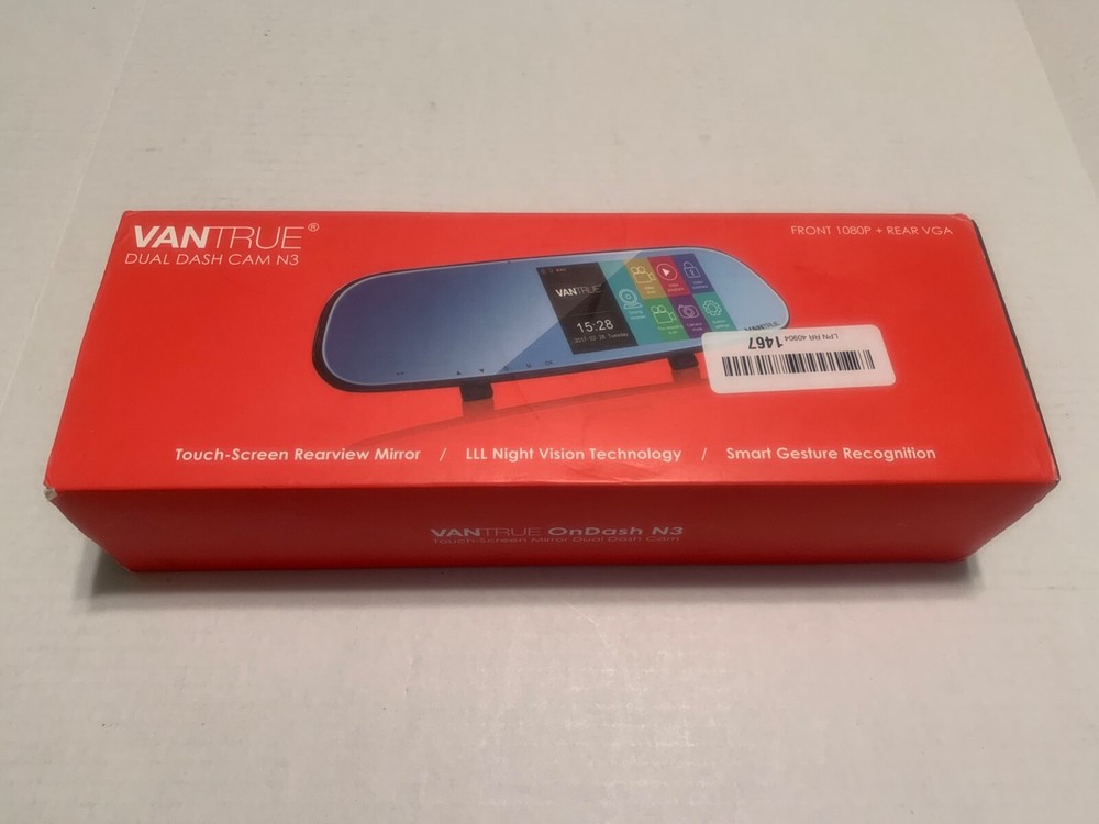 VanTrue Dual DashCam N3,Touch Screen,Night Vision Tech,Smart Gesture Recognition