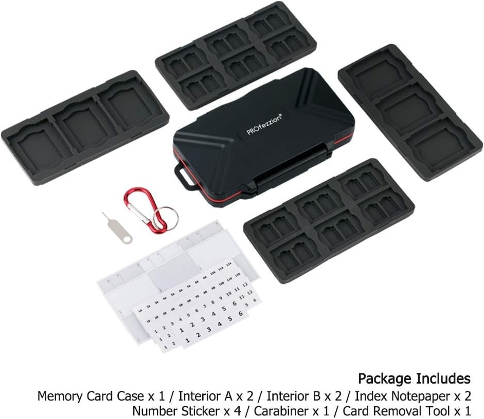 48 Slots Weatherproof Memory Card Carrying Case - Portable & Durable Storage