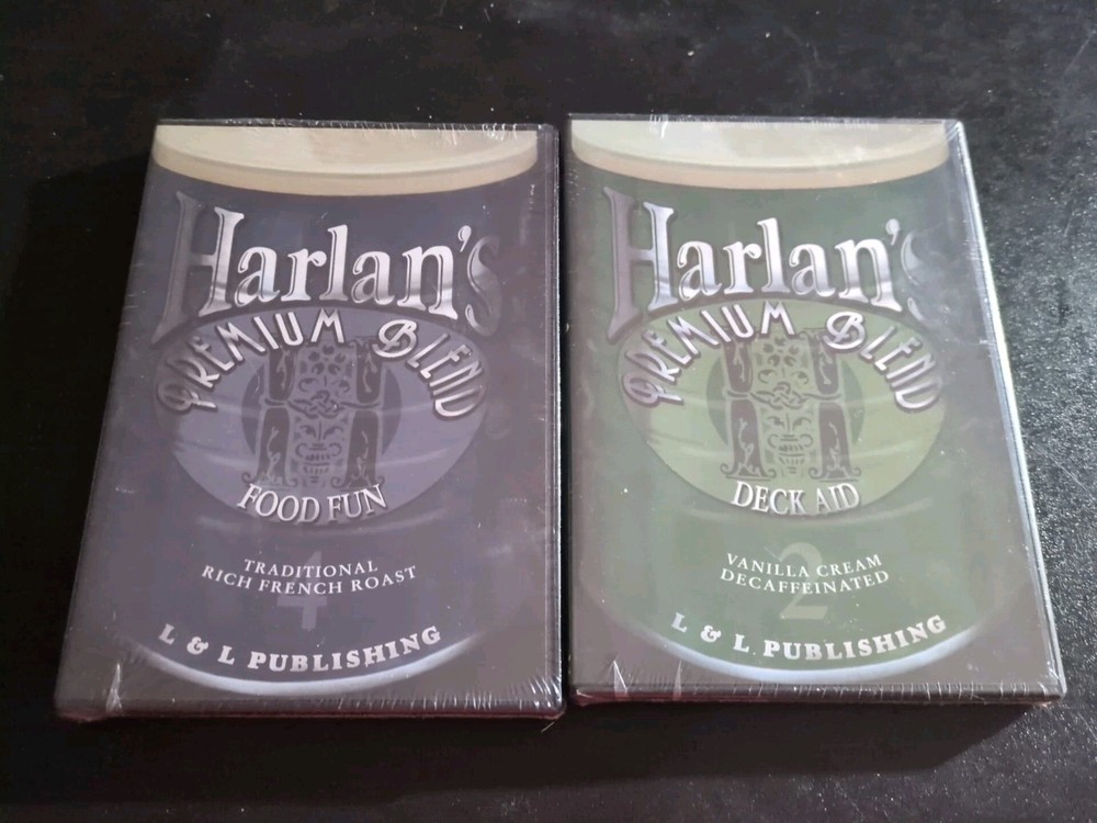2 Magic DVD's Harlan's Food Fun And Deck Aid