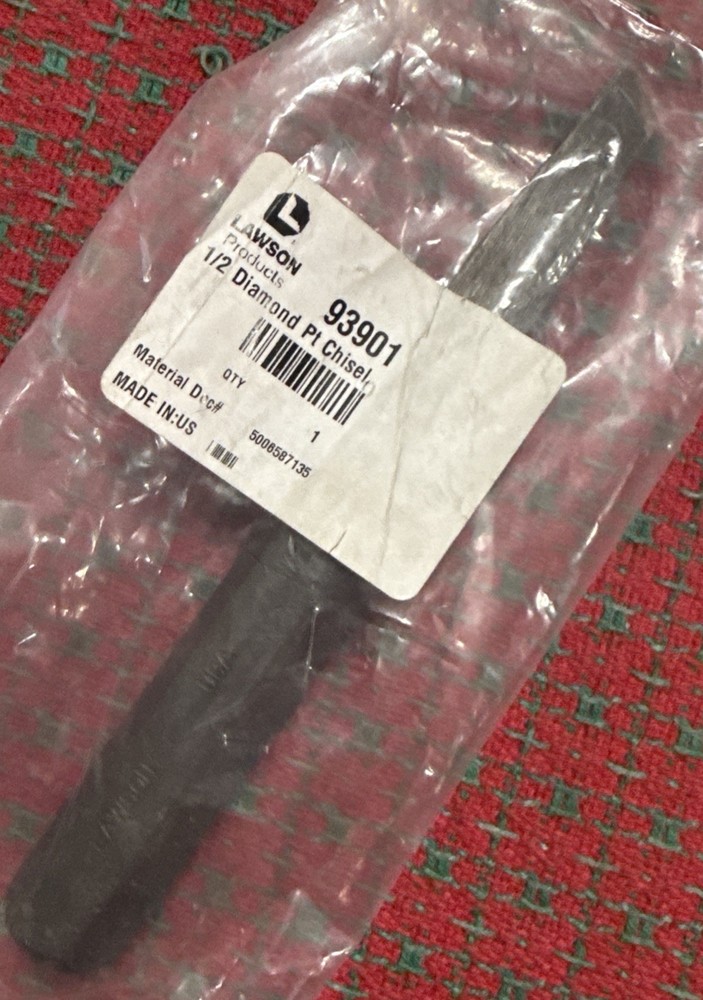 1/2" Diamond Point Chisel 3/4” Hex 7” OAL USA 🇺🇸 New
