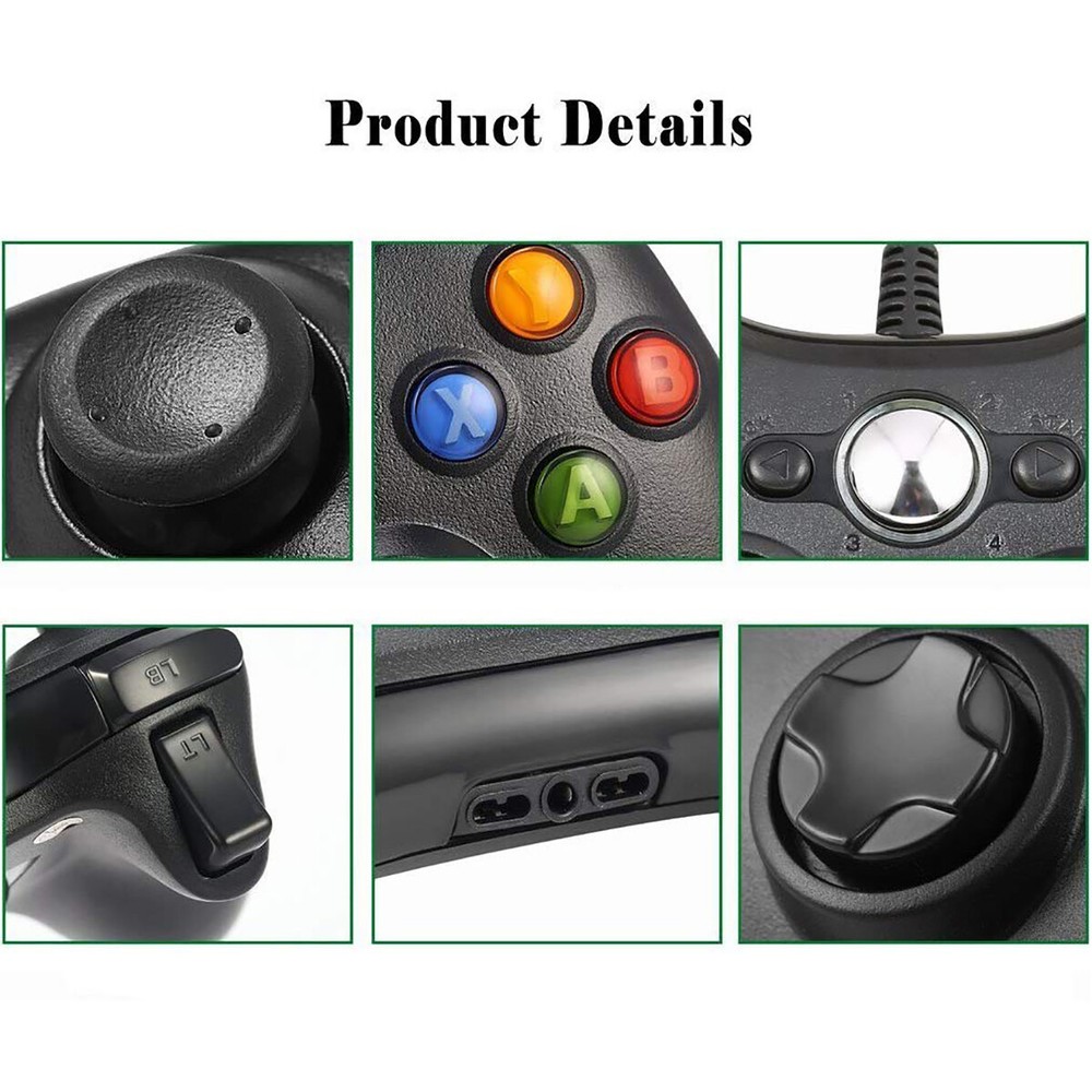 Long Wired USB Game Pad Controller For Microsoft Xbox 360 Console PC Windows MAC