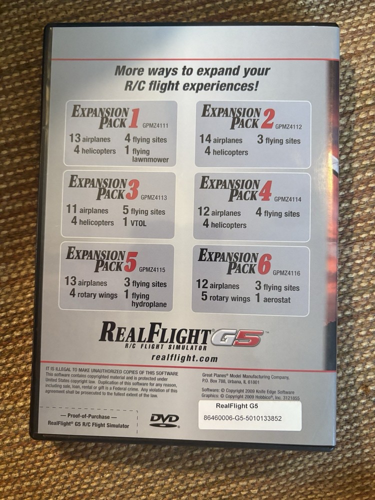RealFlight R/C Flight Simulator G5 New