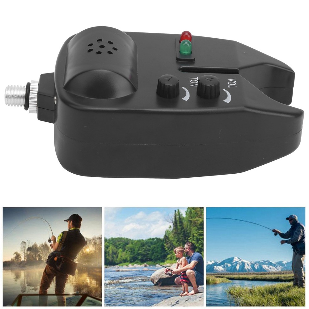 Fishing Bait Alarm LED Indicator Audible Visual Alarming Adjustable Volume For