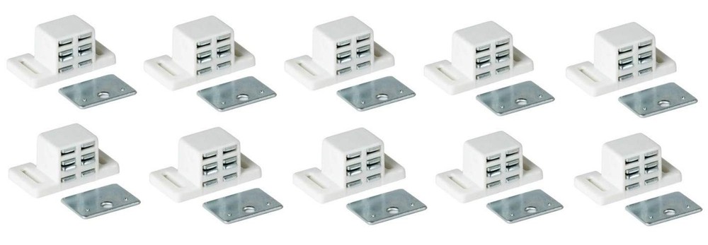 Extra Strong High Magnetic Catch - White/Nickel (10)