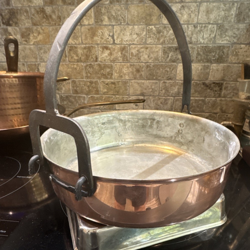 Copper Pot Cauldron with Swing Bail Handle Copper Pan