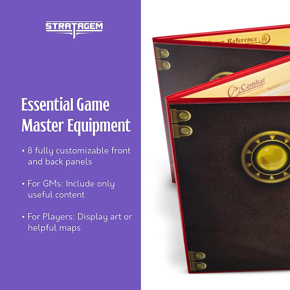 the Master'S Tome 4-Panel Customizable GM Screen with Free Inserts