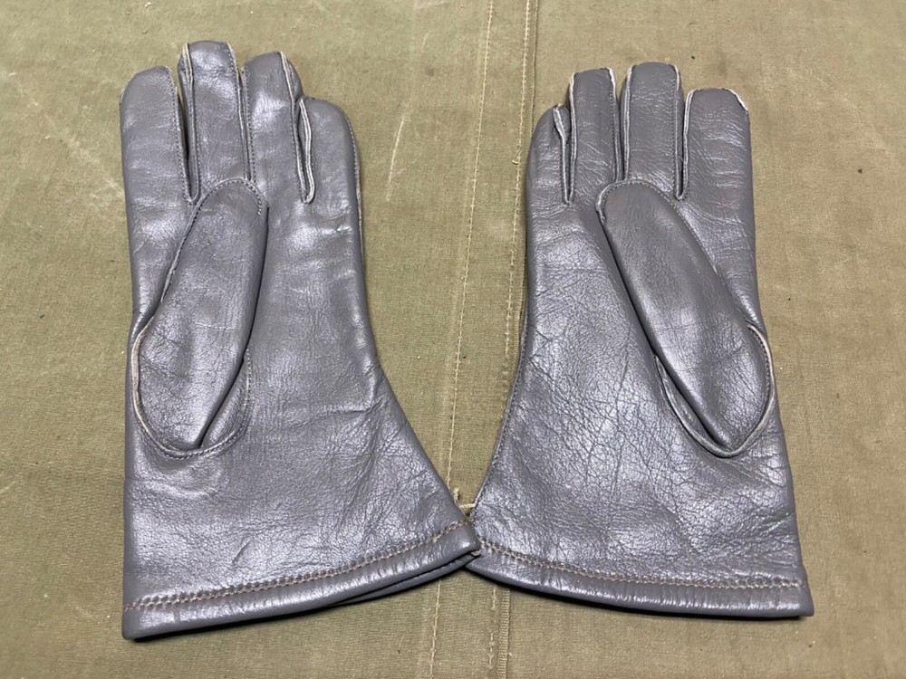 ORIGINAL WWII US ARMY OFFICER CUSTOM PX BOUGHT LINED LEATHER FIELD GLOVES-SMALL