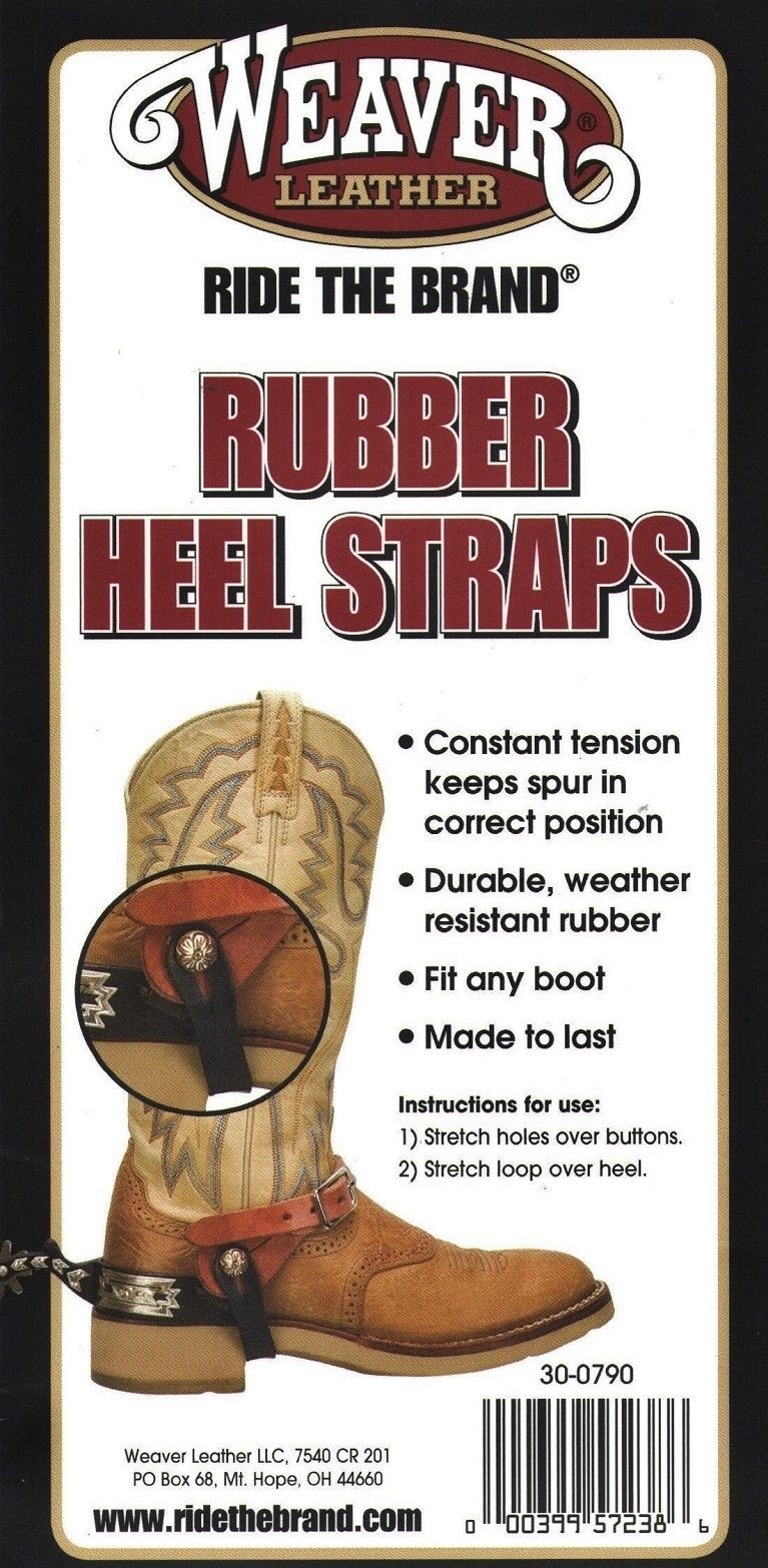 Heel Straps Rubber Spur Tie Downs Pair by Weaver Leather New Free Shipping