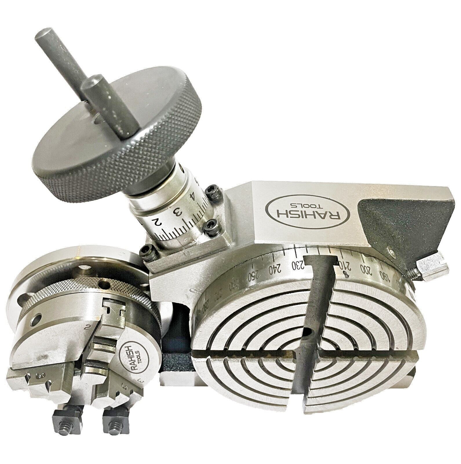 New Rotary Table Horizontal And Vertical With 65 mm 3 Jaw  Chuck  Backplate USA