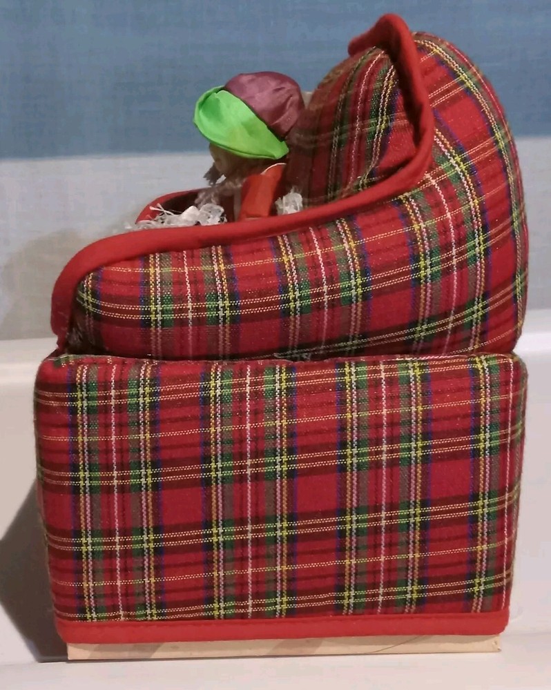 Vintage Red Plaid Sofa Tissue Box Cover Super Cool!!!