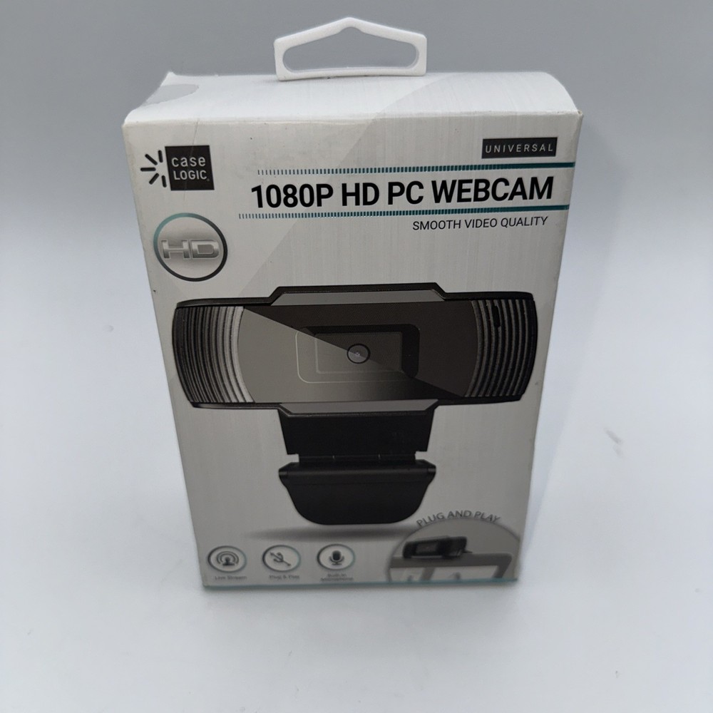 Case Logic 1080P HD PC Webcam Universal Plus & Play Open Box