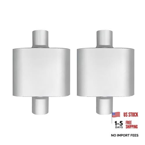 Performance Universal Aluminized Steel Single Chamber Muffler 2-Pack, 3" 3IN