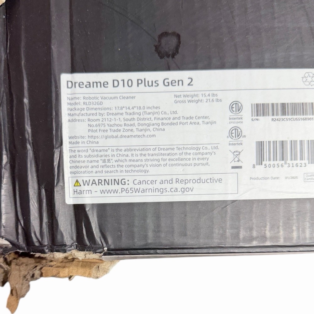 Dreame D10 Plus Gen 2 Auto-Empty Robot Vacuum and Mop – New