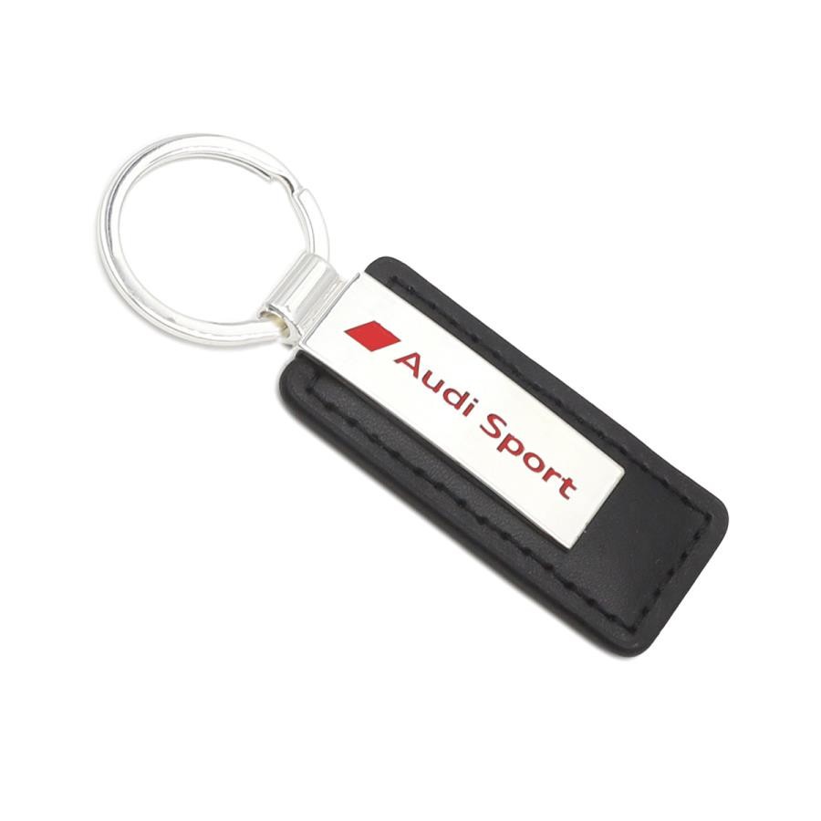 Audi Sport Leather Keytag Black