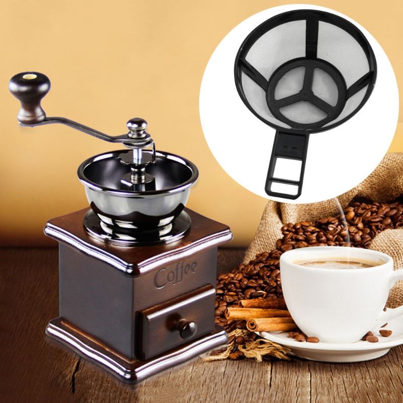 Reusable Coffee Pot Filter Holder Dripper Mesh Basket with Handle Kitchen Gadget