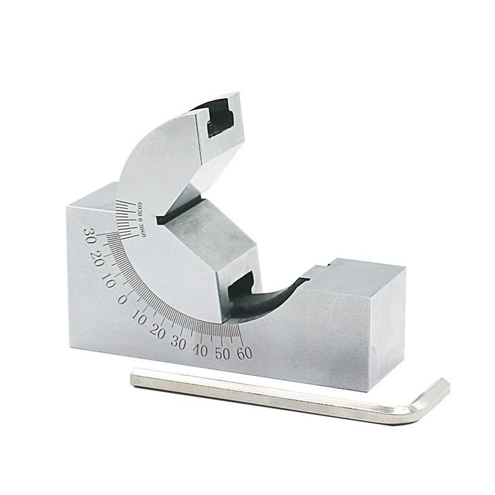 NEW Toolmaker Gauge Micro Adjustable 0°-60° Angle V Block Milling Setupwith Box