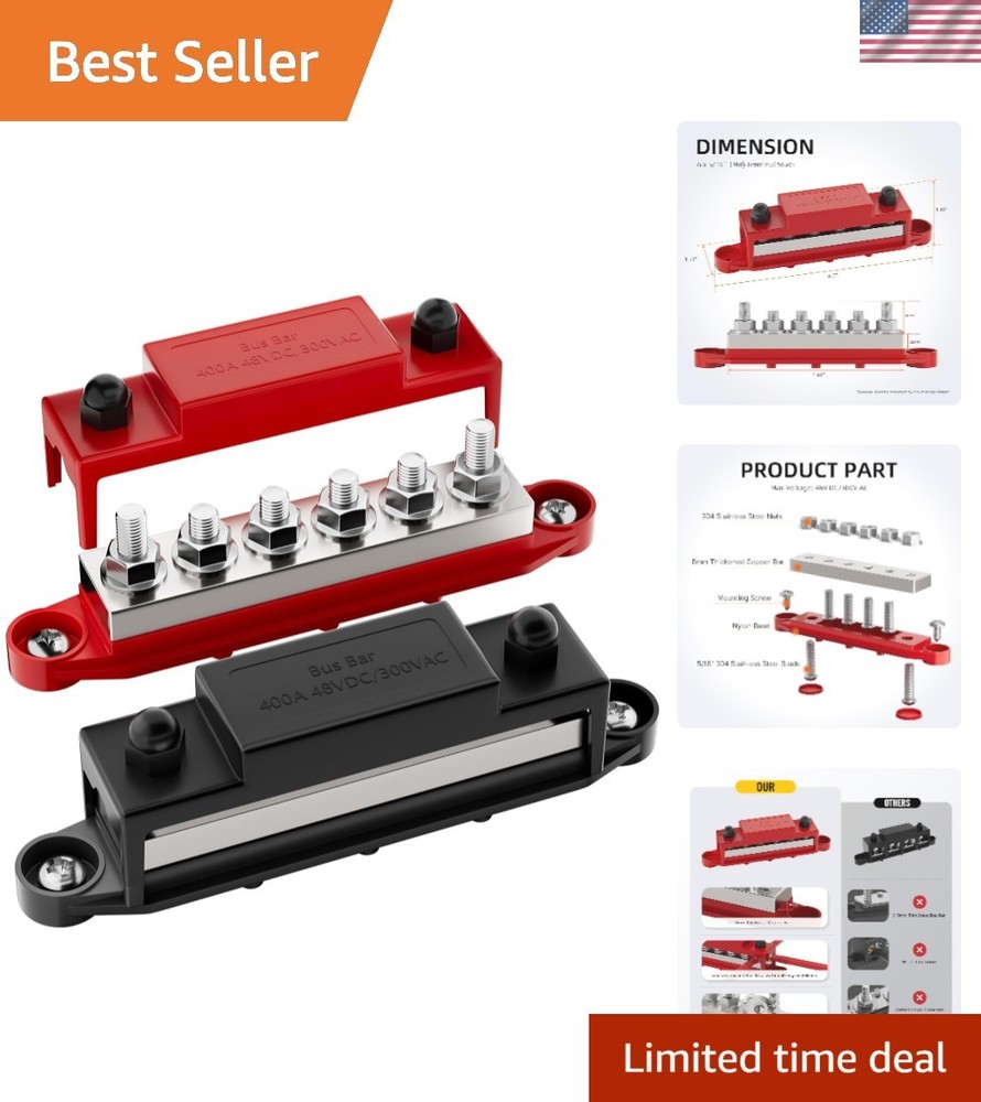 400A Marine Bus Bar with Quick Connect for Streamlined Power Management