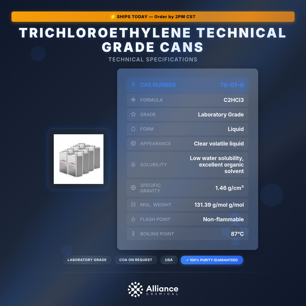 Trichloroethylene (TCE) Technical Grade - 8 Quart Cans