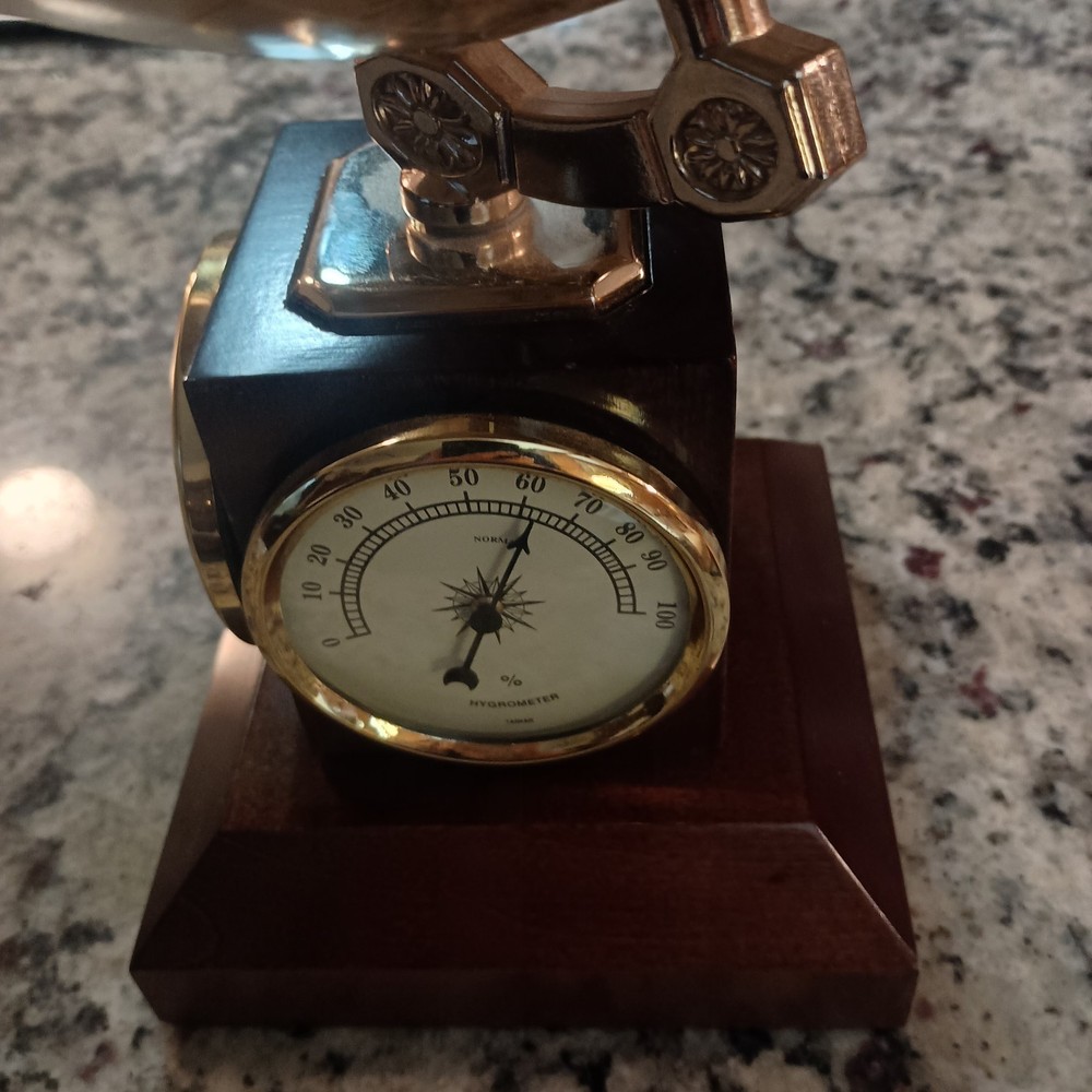 REPLOGLE 9" GLOBE WITH THERMOMETER, BAROMETER, HYDROMETER