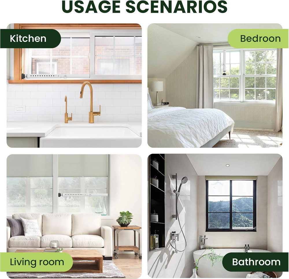 1 Pack Window Security Bars Adjustable 11"-18",Portable Small Sliding Window Loc