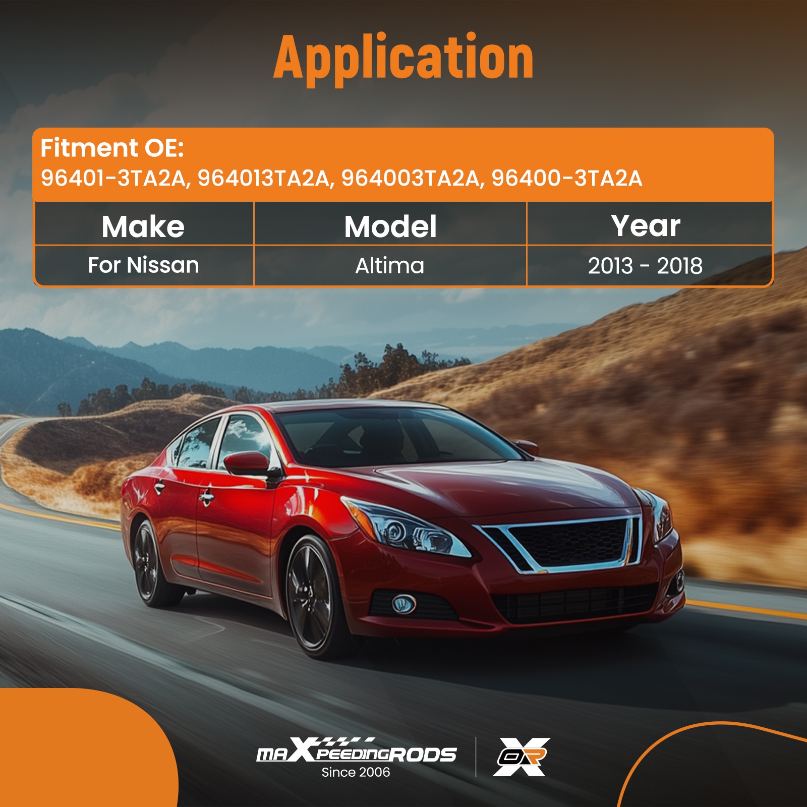 Driver+Passenger with Light Sun Visor for Nissan Altima 13-18 96401-3TA2A Gray