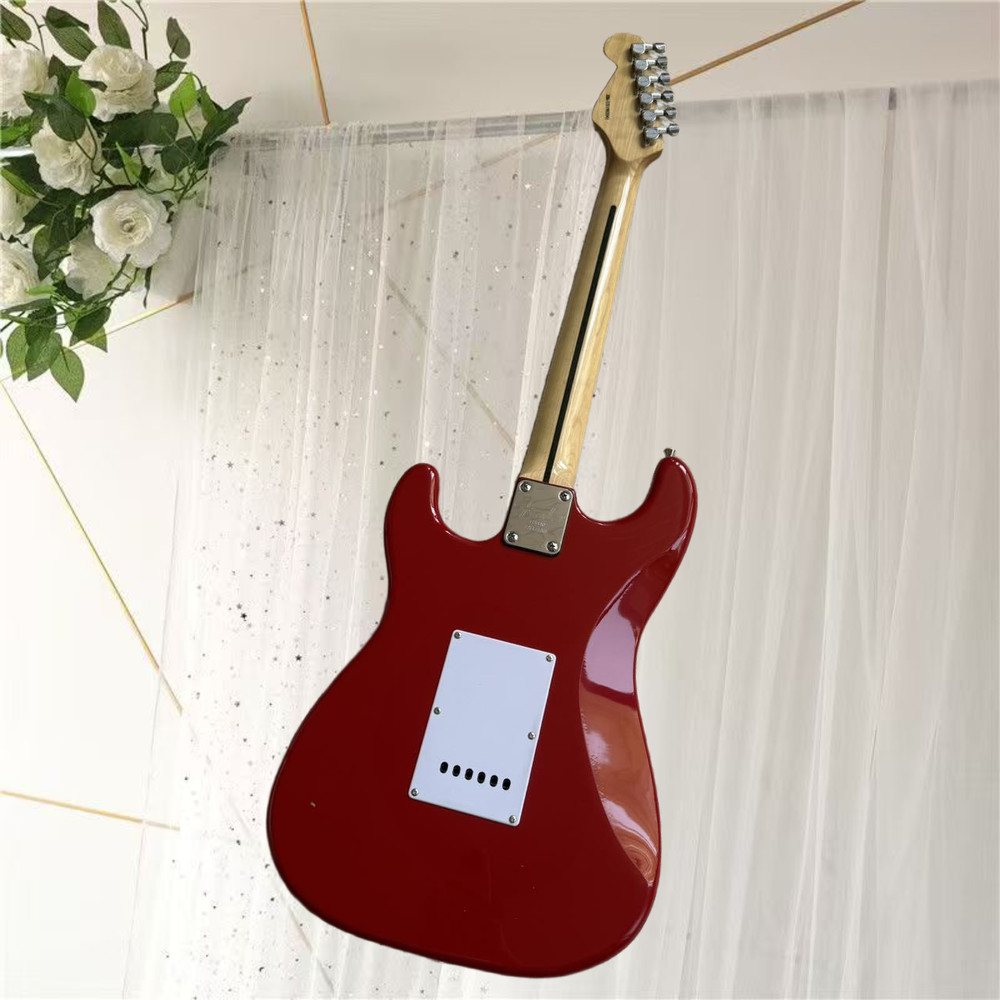 エレキギター、新品、色赤色、送料無料、空輸、高品質、音質優美、6弦