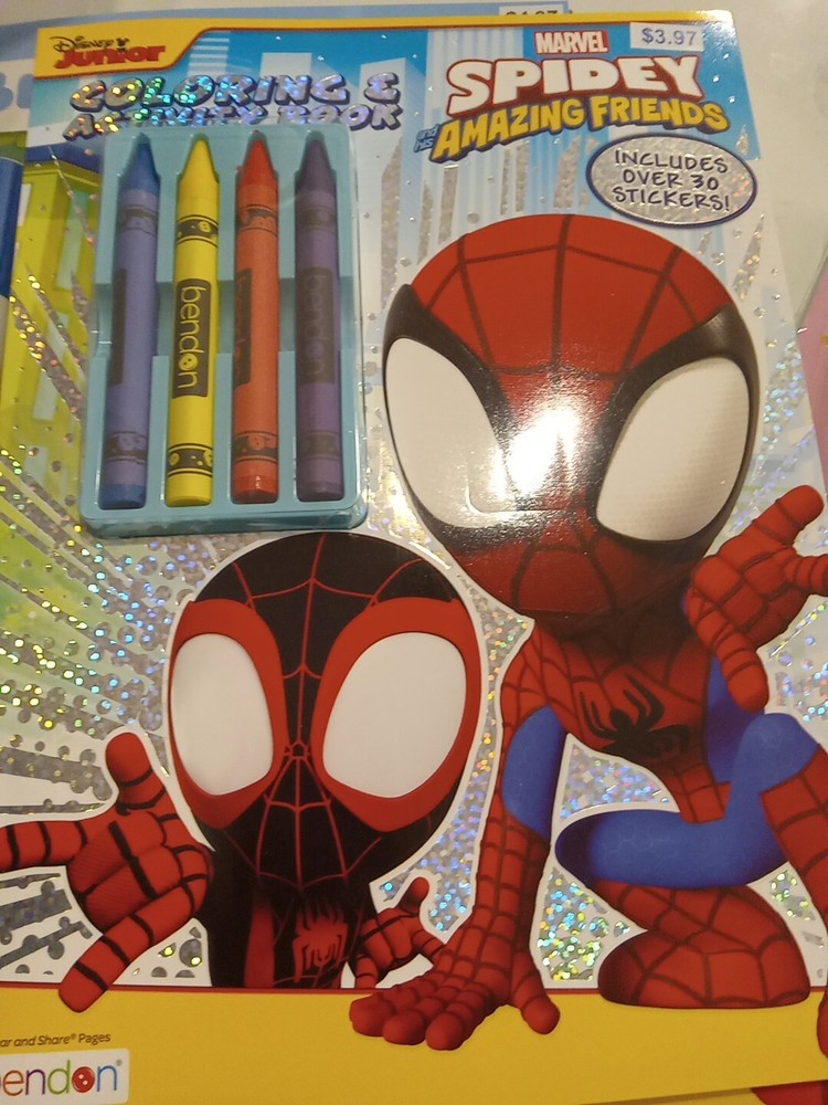 Spidey & Friends Book with Crayons