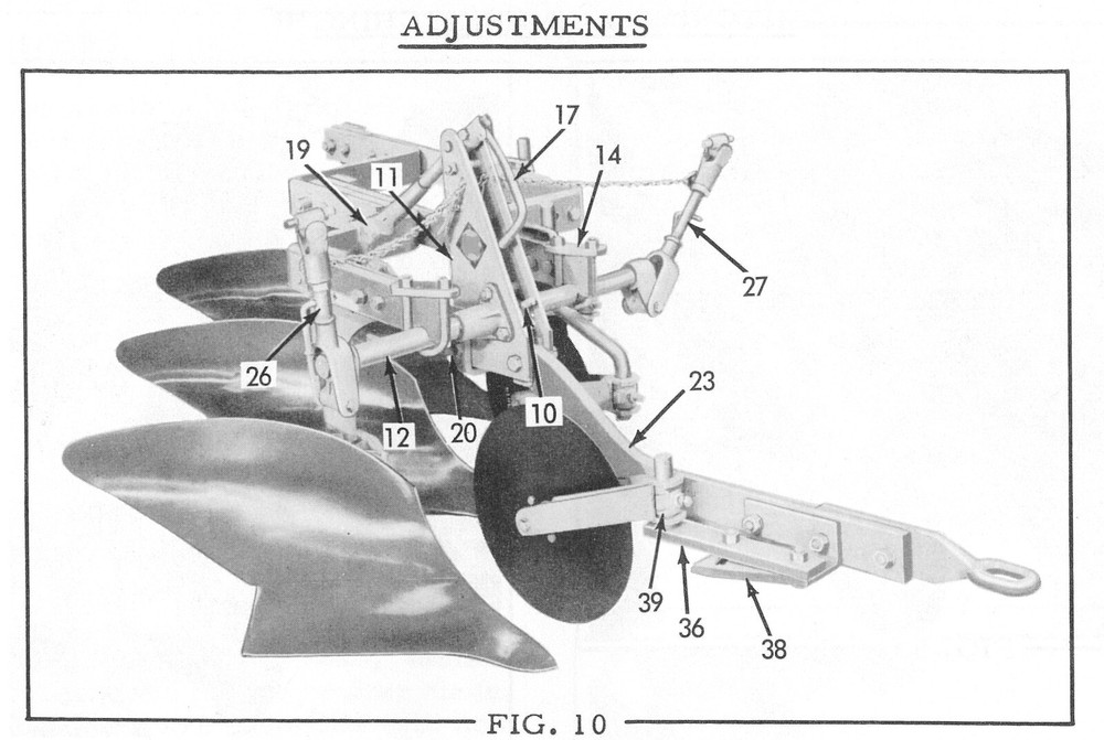 Allis Chalmers WD 52 & 53 Pick Up Plow Operator's Manual Snap Coupling 3 Bottom