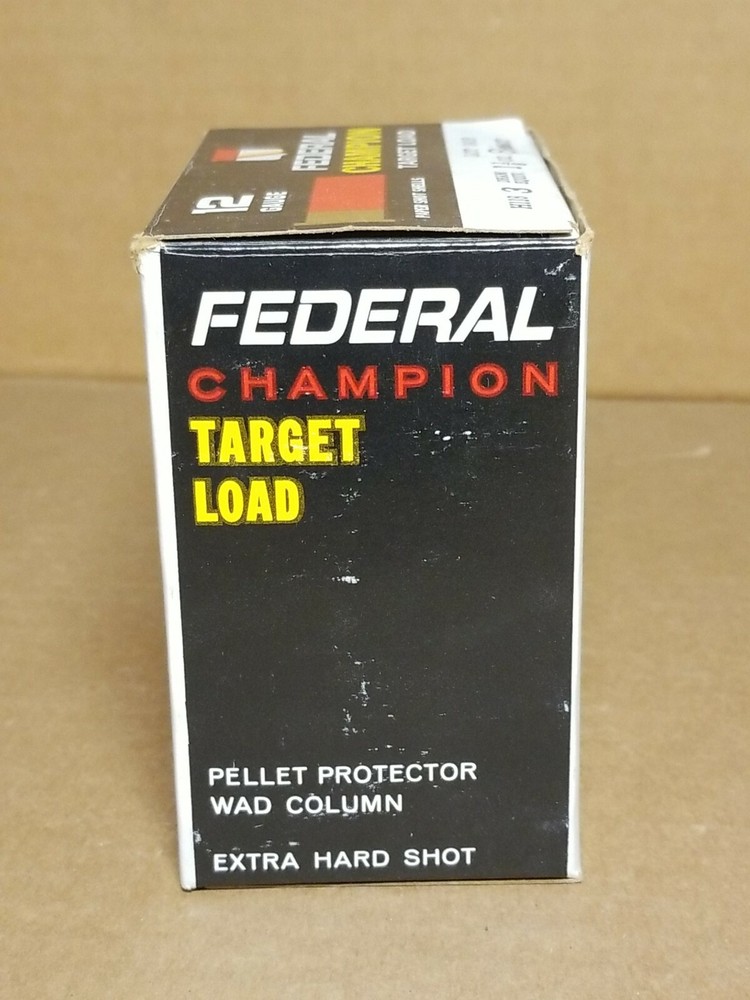 FEDERAL 12 GAUGE CHAMPION TARGET LOAD EMPTY AMMO BOX