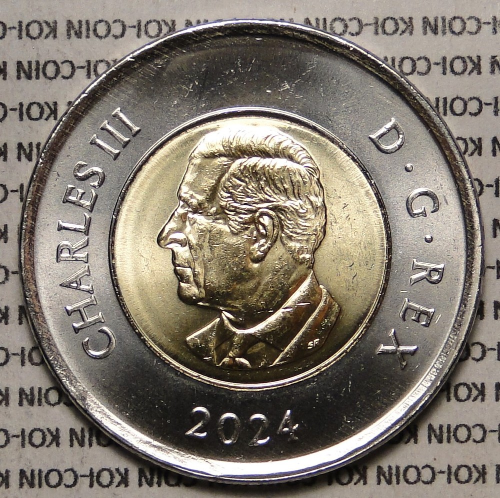 *Error*Disappeared White Ring*BU Canada 2024 Air Force colored $2 coin
