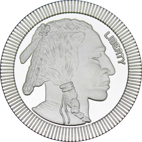 1 oz Silvertowne Buffalo Stackable Silver Round (New)
