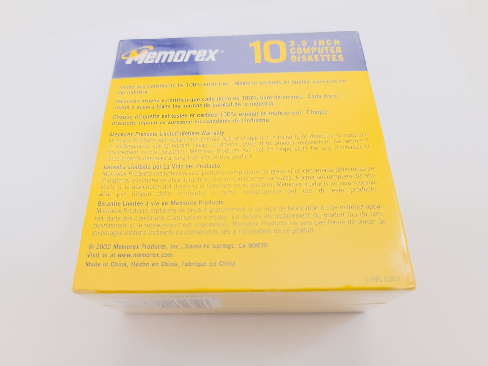 Memorex Floppy Disks 3.5 Inch 10-Pack Computer Diskettes Black NEW SEALED BOX