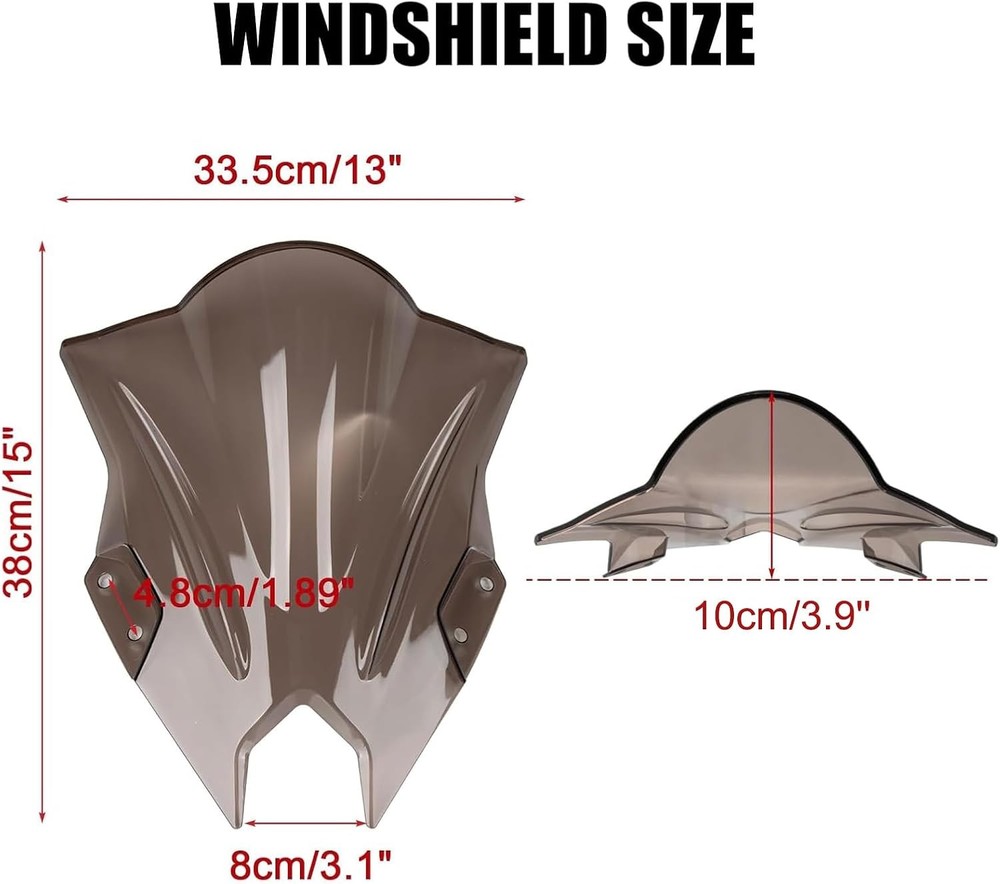 Windshield for 500 SE 500 2024 2025 (Smoke) ﻿