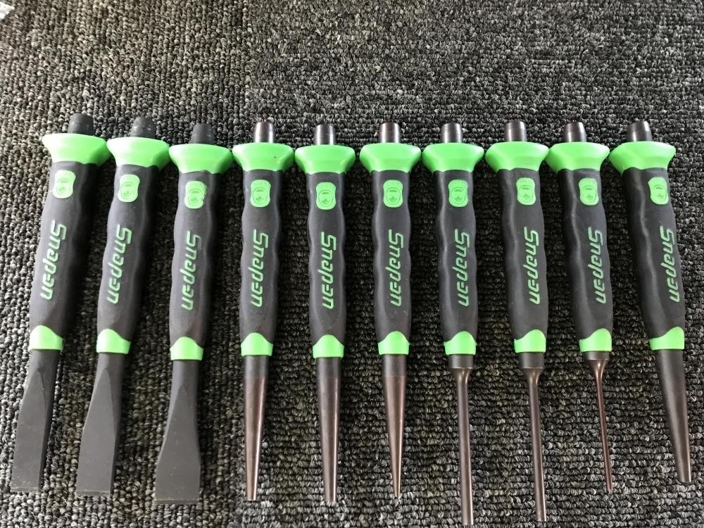 Snap-on PPCSG710 Green 10 pc Soft Grip Punch and Chisel Set [Used]