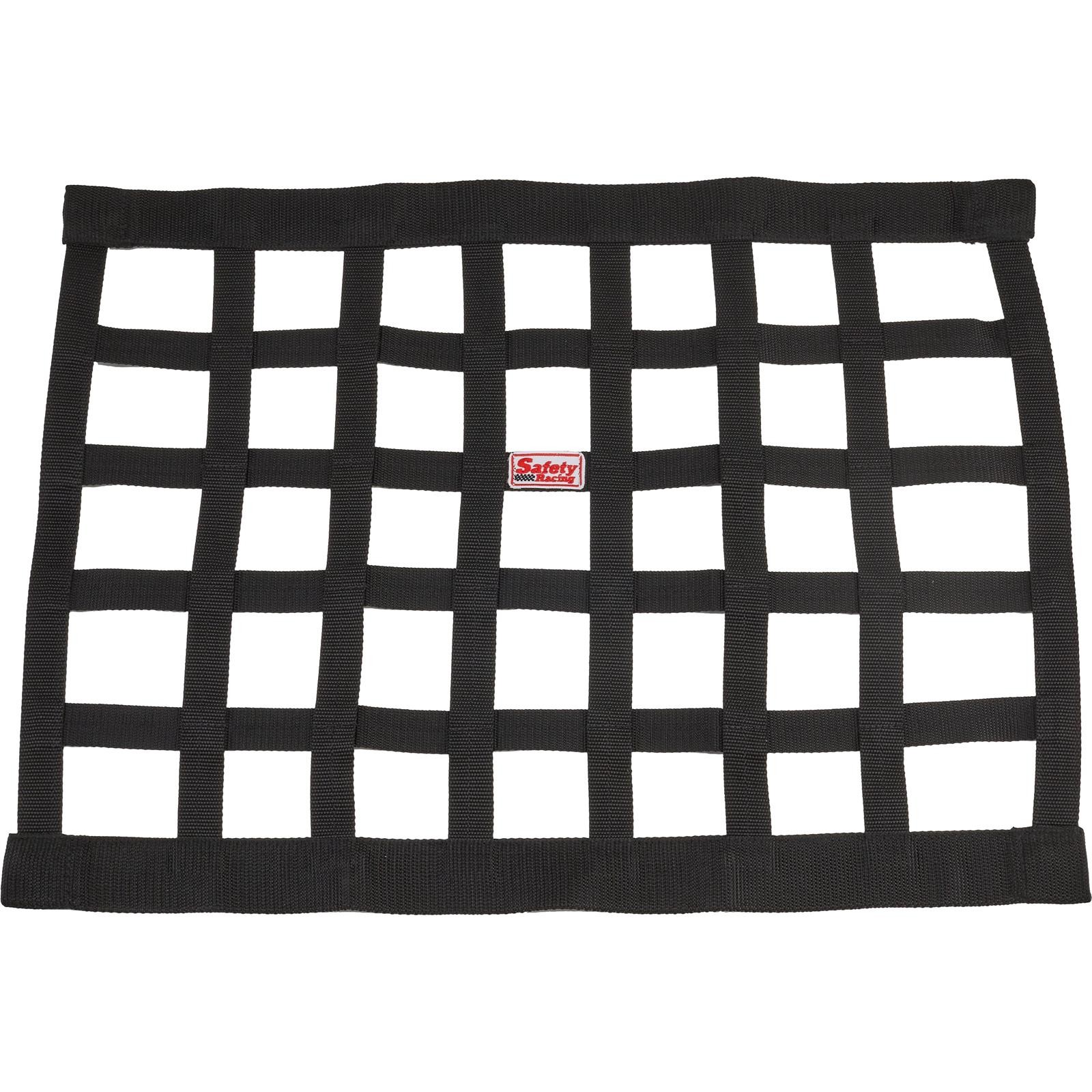 Safety Racing 18 x 24 Black Ribbon Style Window Net, Nylon/Polyester, 1" Webbing