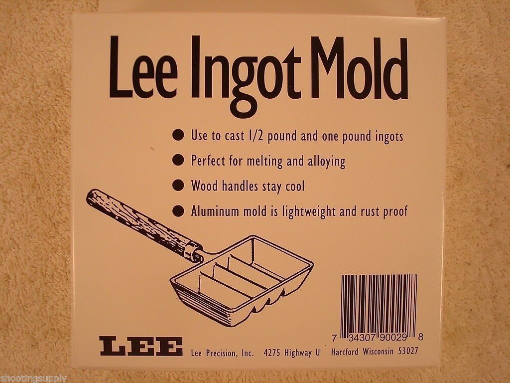 Lee Mold Ingot Mold with Handle both 1 LB and 1/2 LB New In Box 90029