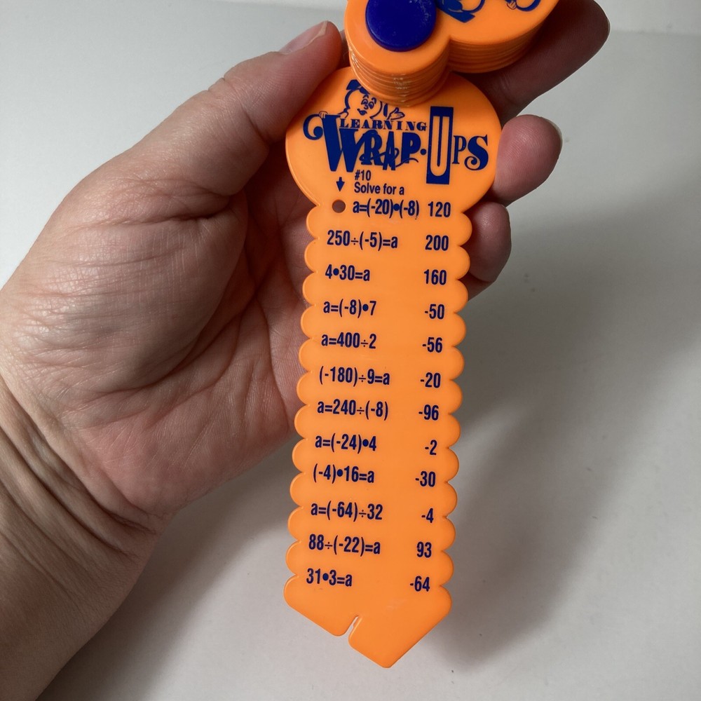 Learning Wrap-Ups Pre-Algebra Orange Multiplication Division Positive Negative #