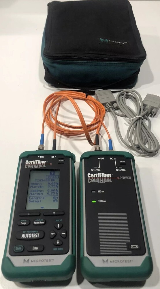 Microtest CertiFiber Optic Advanced certification for multimode Fiber Network