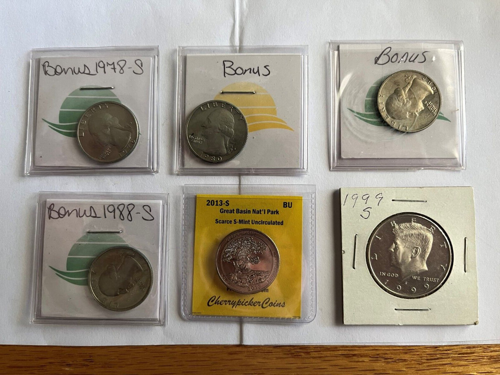 Proof quarters and half dollar