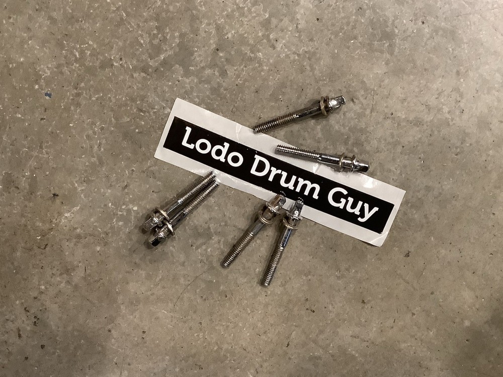(6) Pearl Tom Drum Tension Rods w WASHERS #EI2