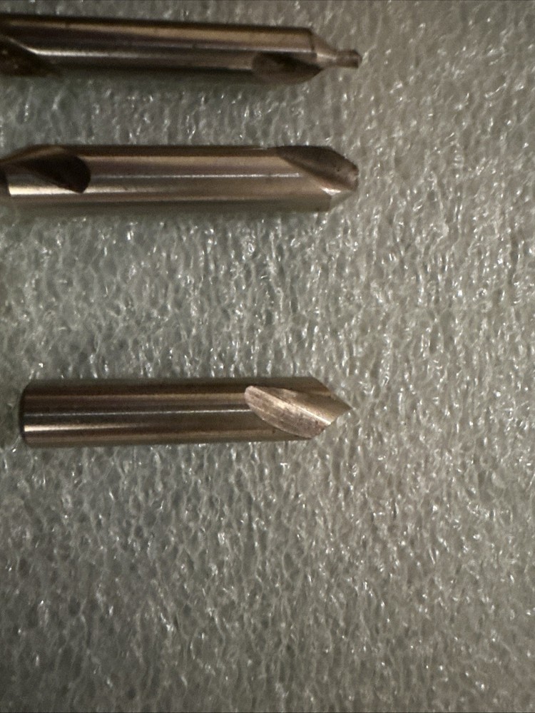 6 HSS Drill & Counter Sink Bits As Is 2 Broken Ends Needs Sharpening