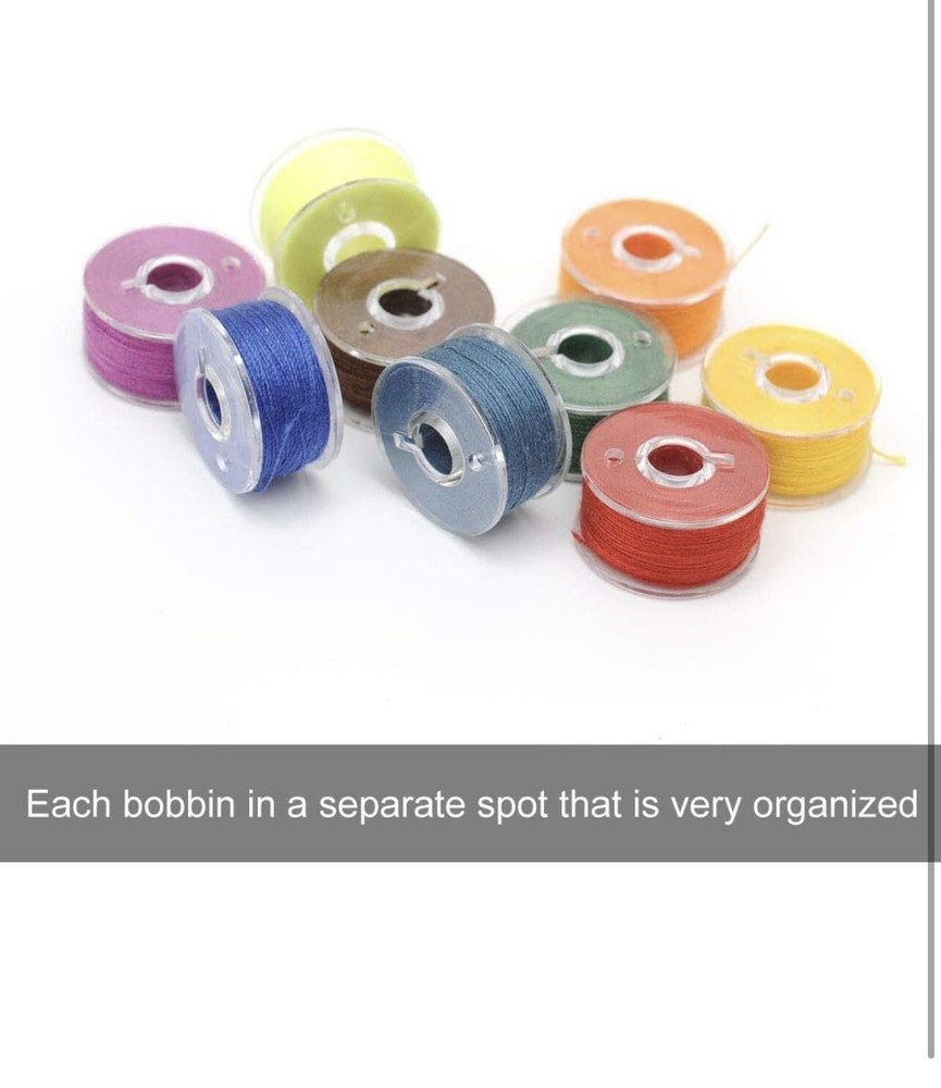 36Pcs Bobbins and Sewing Threads with Bobbin Case for Multiple Sewing Machine...