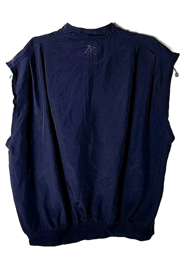 Zero Restriction Men XL Golf Outerwear Microfiber Sport Pullover Blue Vest
