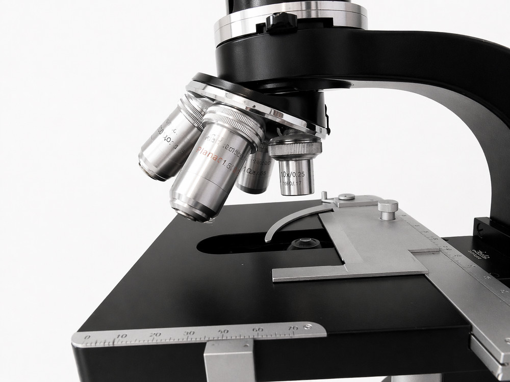 Leitz Wetzlar Compound Microscope Phase Contrast Disc Tested Optics