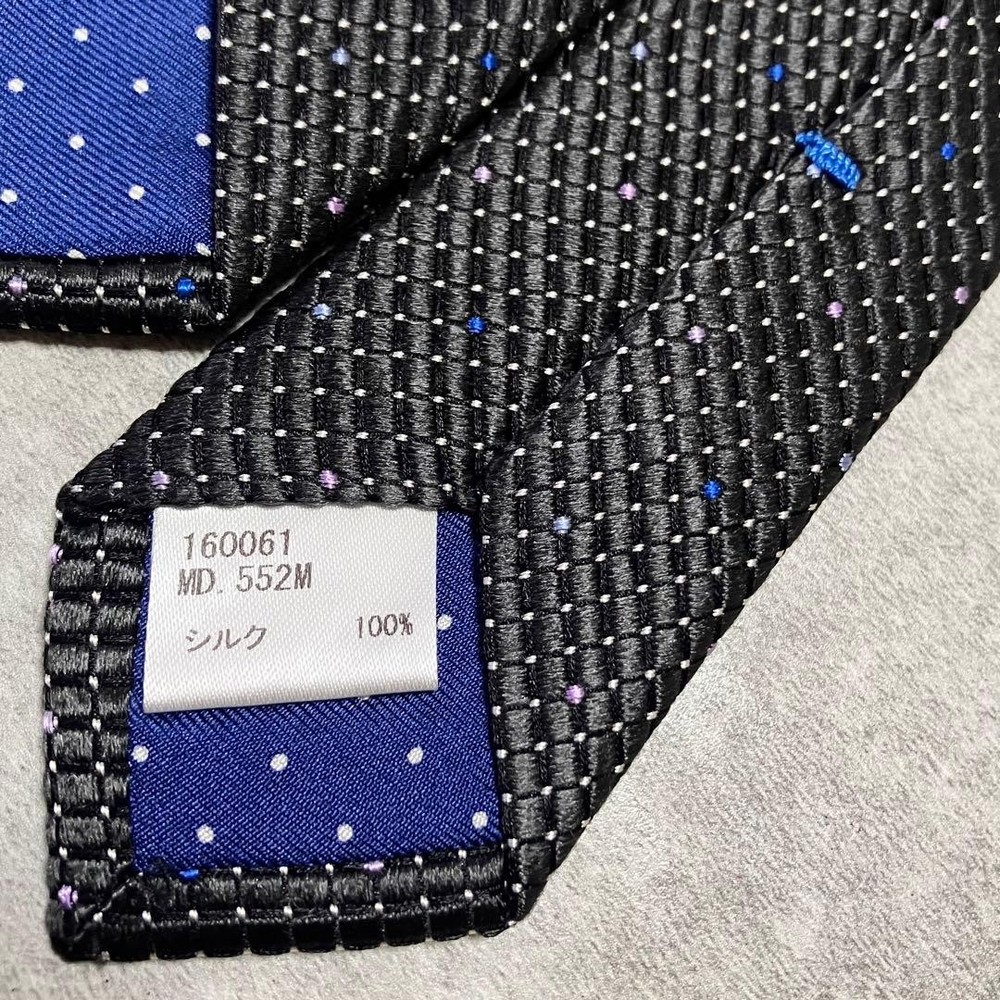 good Paul Smith tie microdot polka dot pattern black multicolor