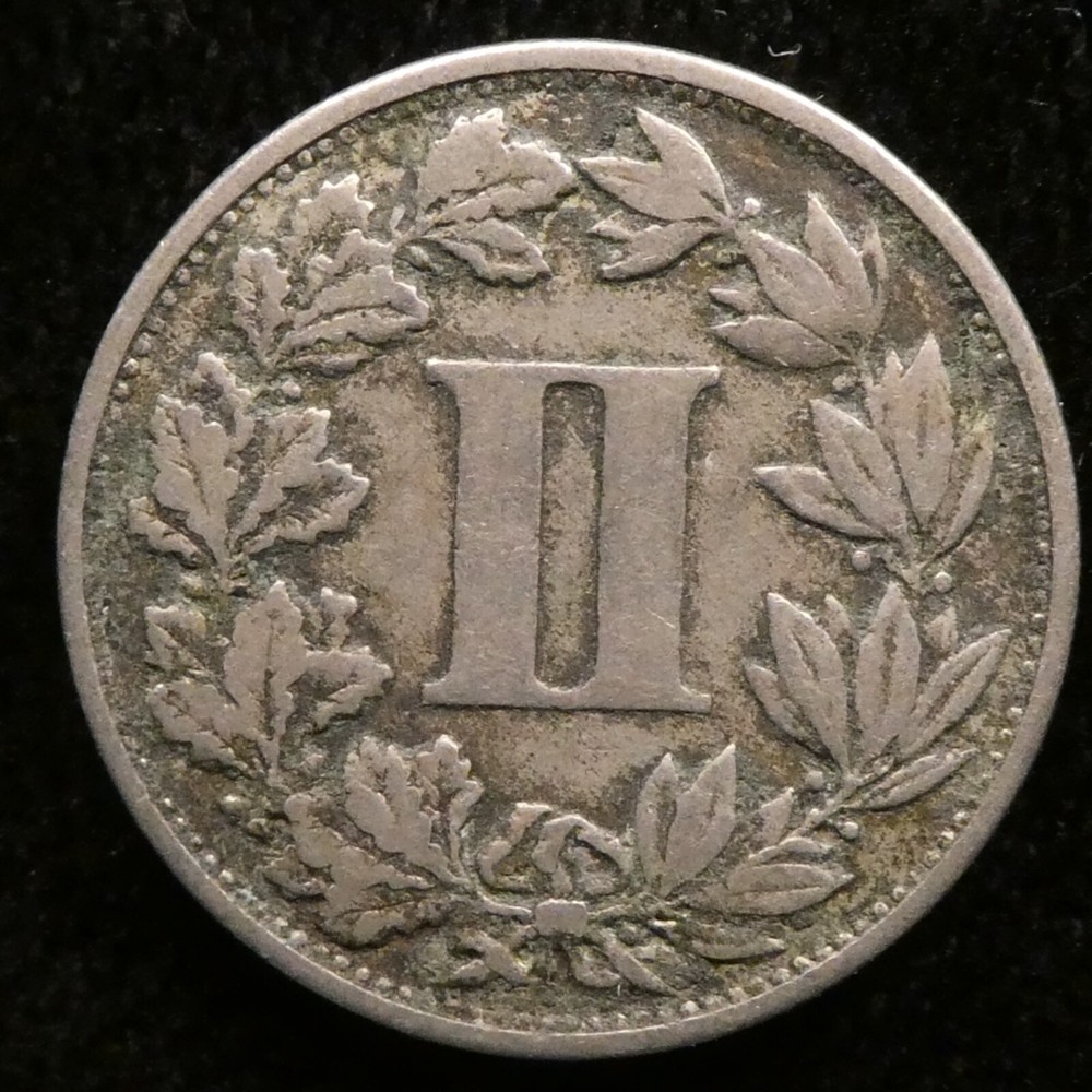 1883 Mexico 2 Centavos XF KM 395