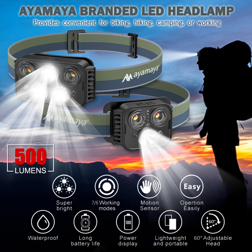 Super Bright LED Headlamp USB Rechargeable Headlight Torch Work Lamp Flashlight