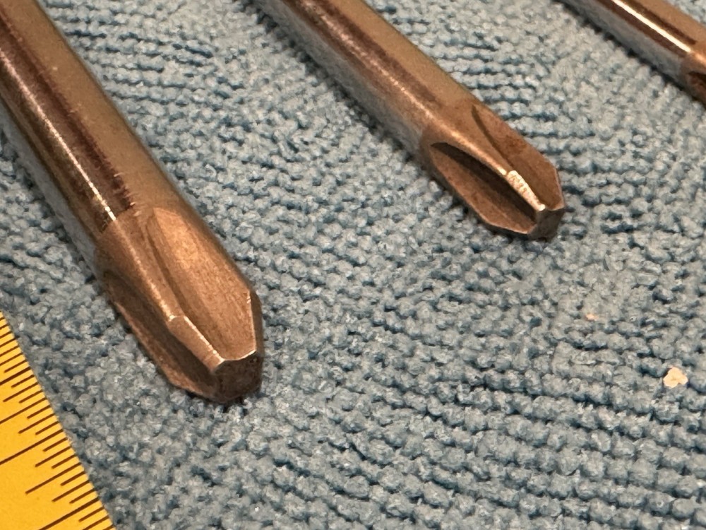 3 Replacement Phillips Screwdriver Shafts #2 Stubby, #3 & #4 Full Length