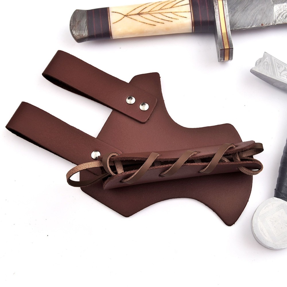 MEDIEVAL SWORD DAGGER LEATHER FUNCTIONAL COSTUME FROG/HOLDER ACCESSORY | Vikings